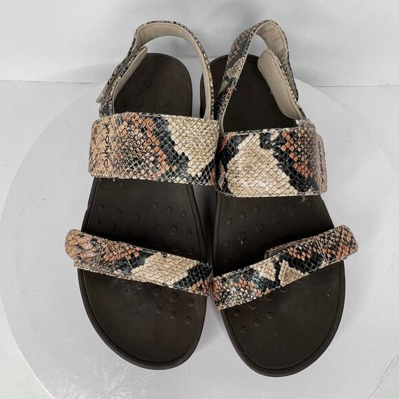 Vionic 7 Womens Pacific Snakeskin Bolinas Sandals Orthopedic Platform Comfort - Picture 4 of 7